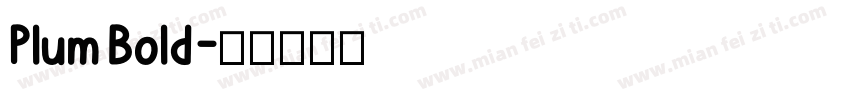 Plum Bold字体转换